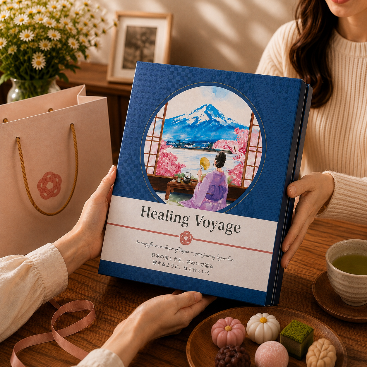 Thoughtful Japanese care package gift for friends family and loved ones feeling stressed or heartbroken