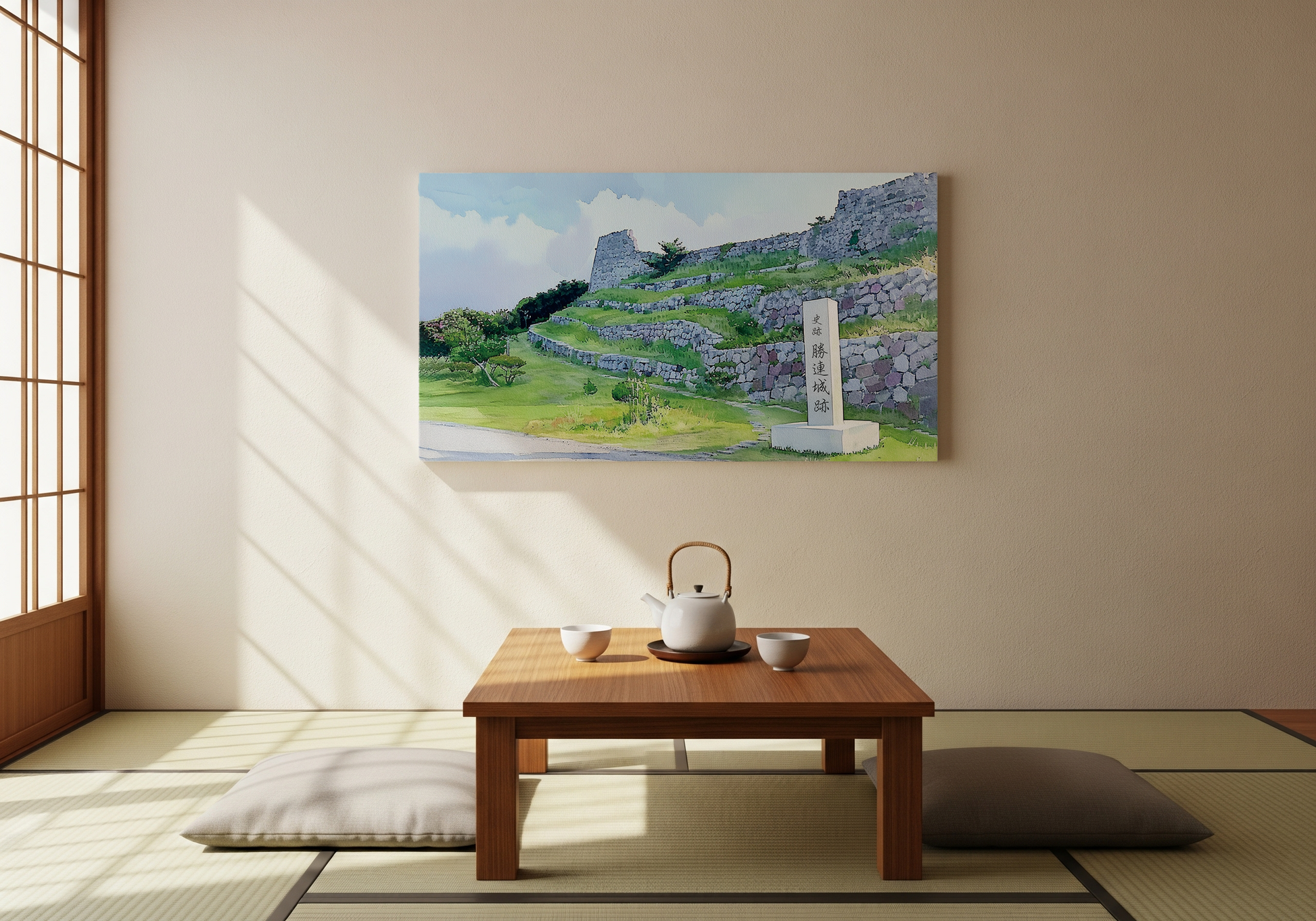 Katsuren Castle Ruins Canvas Art —Okinawa Healing Voyage