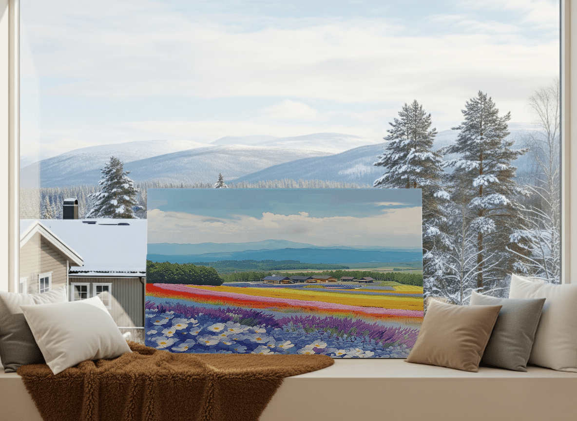 Farm Tomita Canvas Art — Furano, Hokkaido Healing Voyage