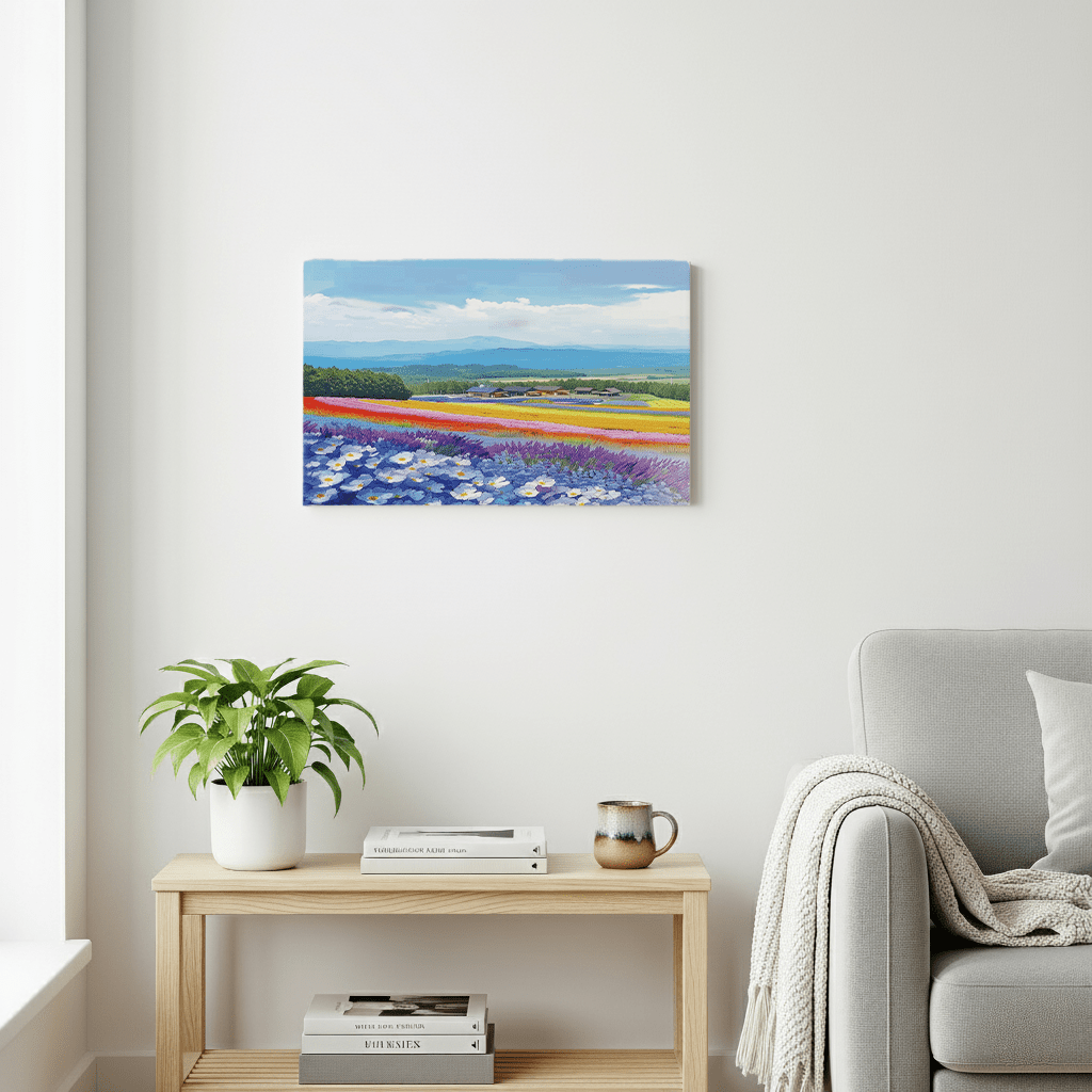 Farm Tomita Canvas Art — Furano, Hokkaido Healing Voyage