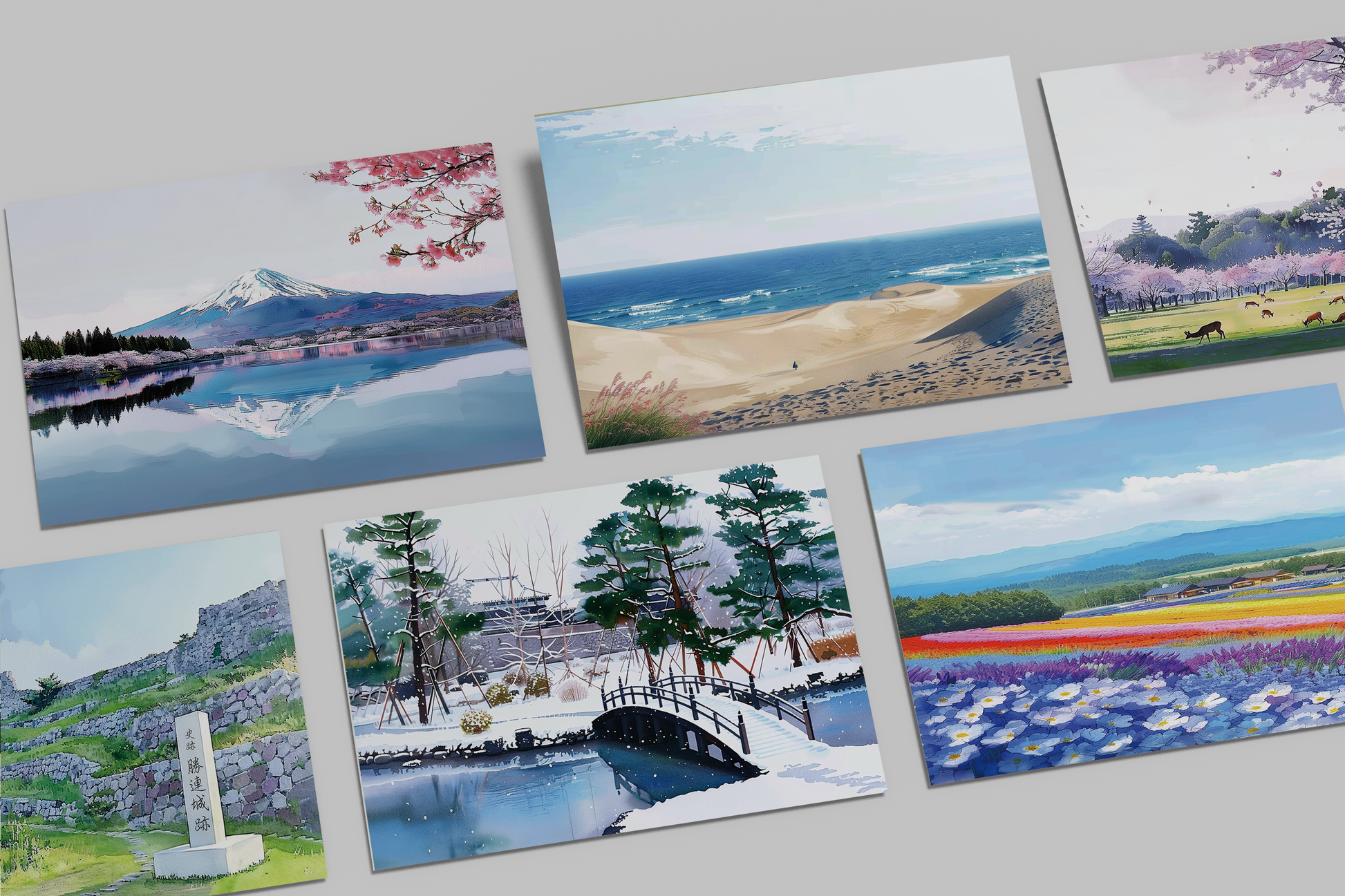 Japan Scenic Postcard — Set of 5 Healing Voyage