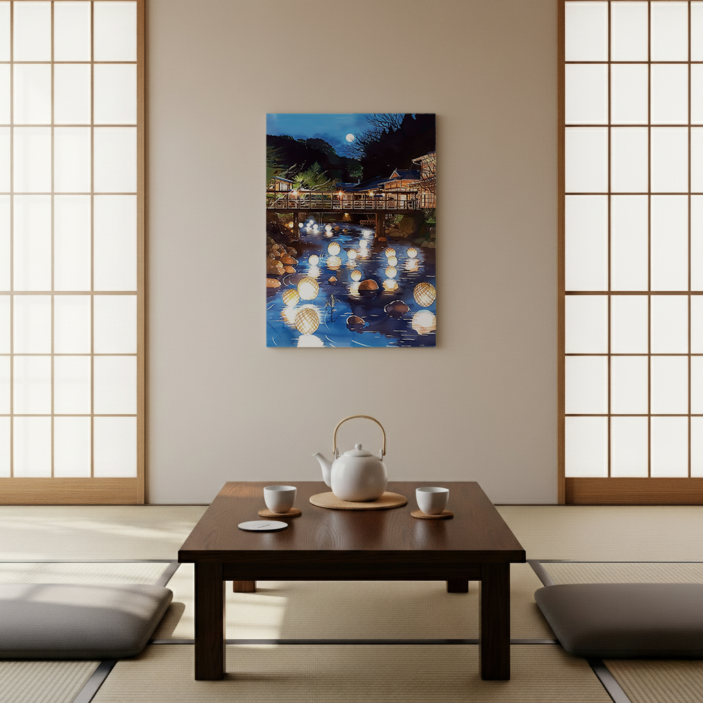 Kurokawa Onsen Canvas Art — Kumamoto Healing Voyage