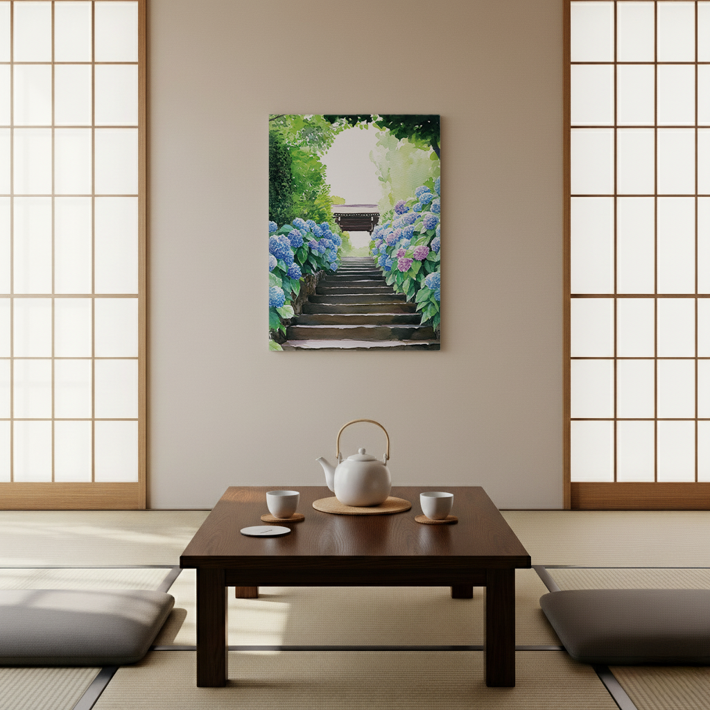 Meigetsu-in Canvas Art — Kamakura Healing Voyage
