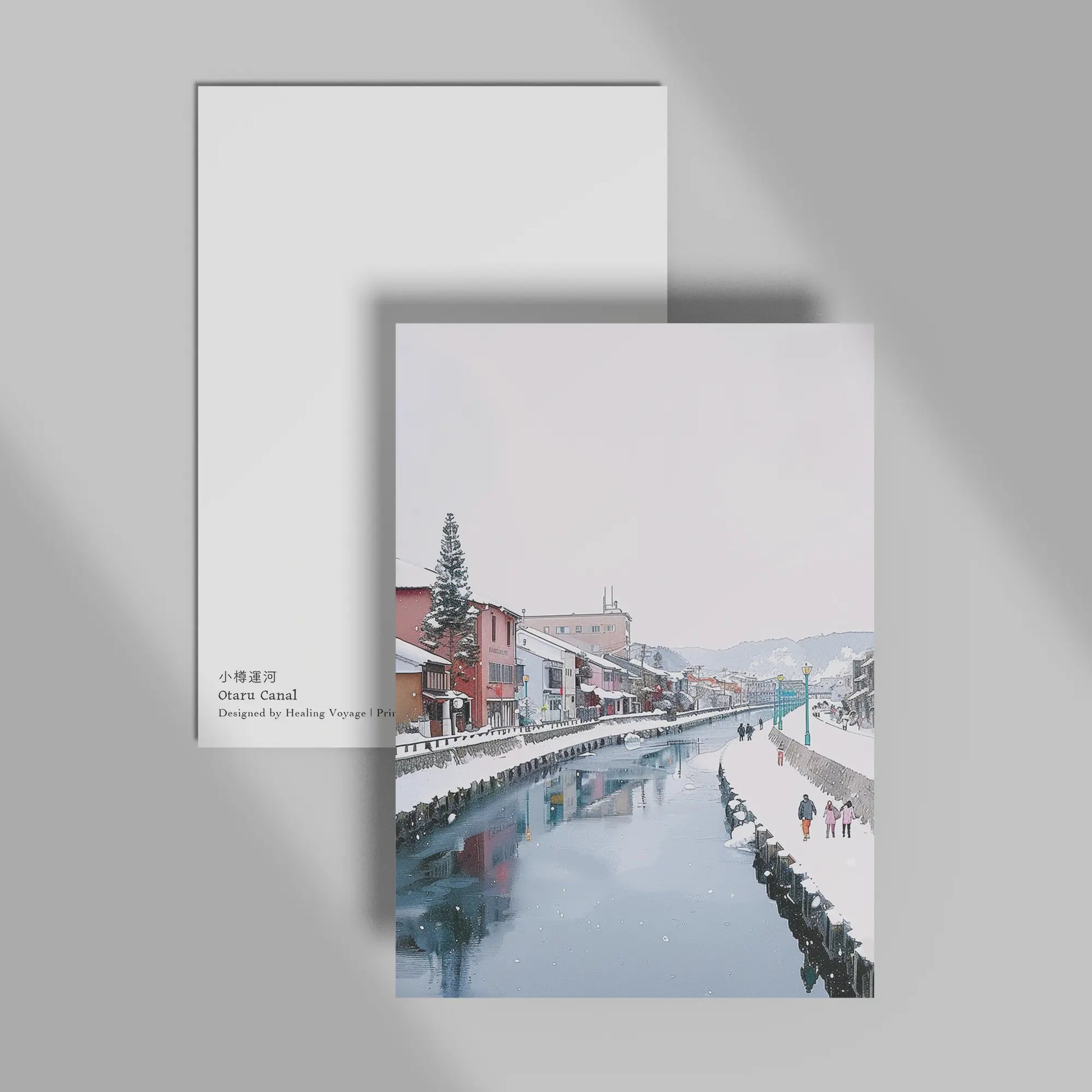 Otaru Canal Postcard — Hokkaido Healing Voyage