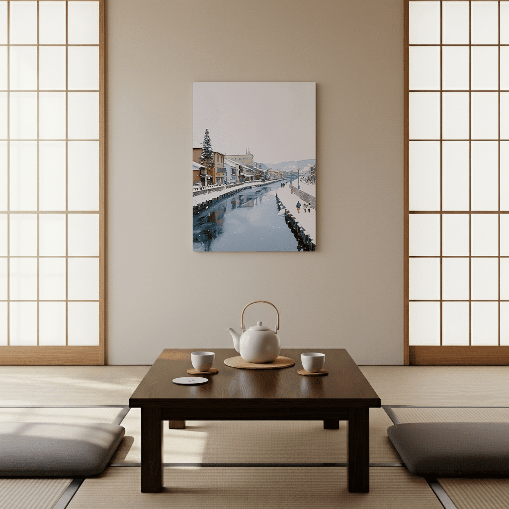 Otaru Canal Canvas Art — Hokkaido Healing Voyage