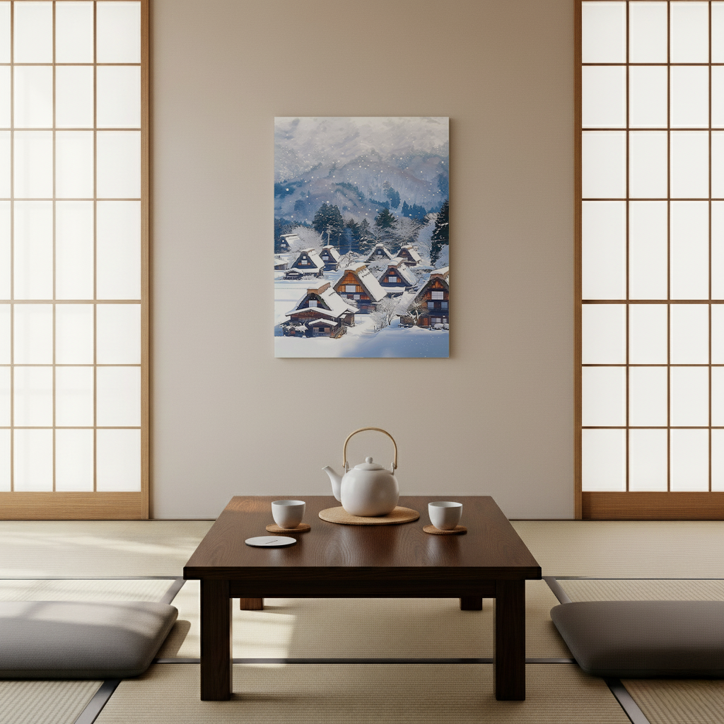Shirakawa-go Canvas Art — Gifu Healing Voyage