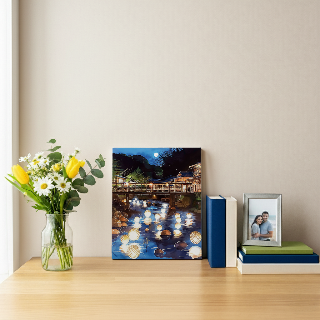 Kurokawa Onsen Canvas Art — Kumamoto Healing Voyage