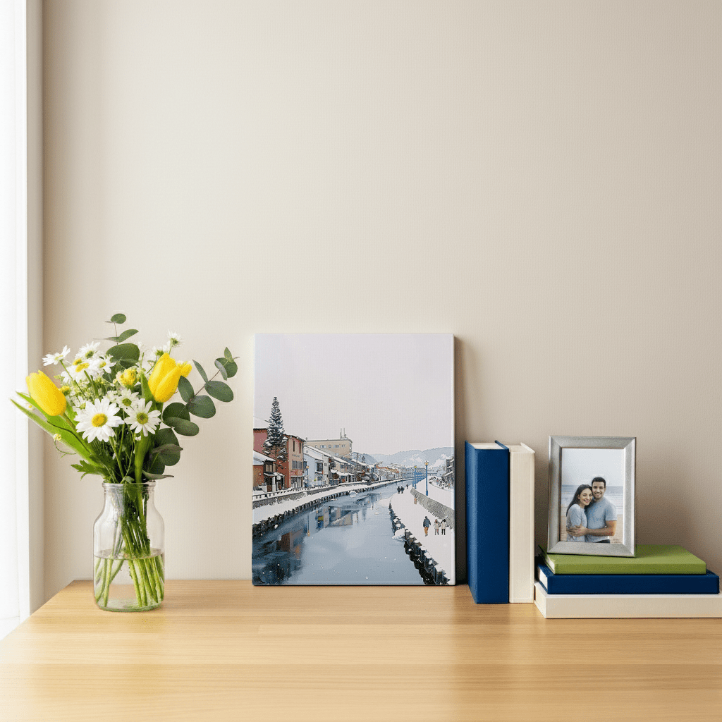 Otaru Canal Canvas Art — Hokkaido Healing Voyage
