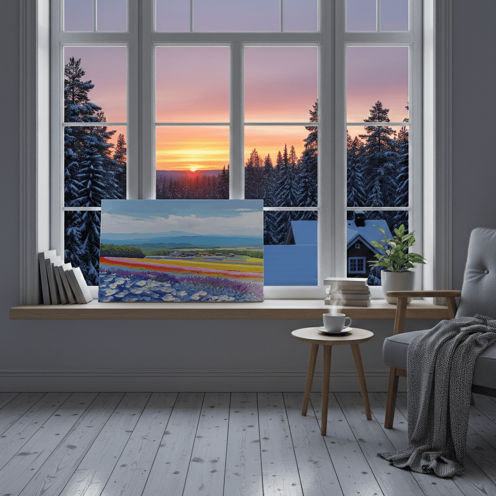 Farm Tomita Canvas Art — Furano, Hokkaido Healing Voyage