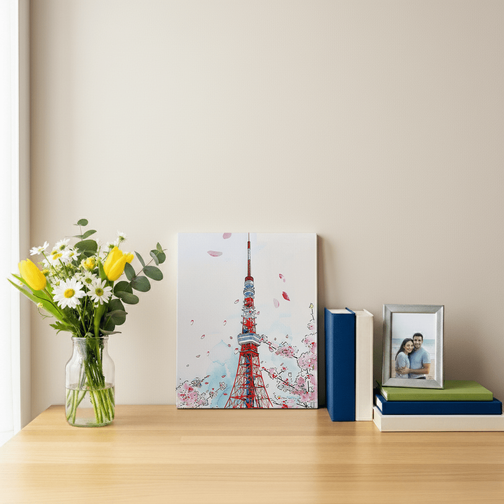 Tokyo Tower Canvas Art Healing Voyage
