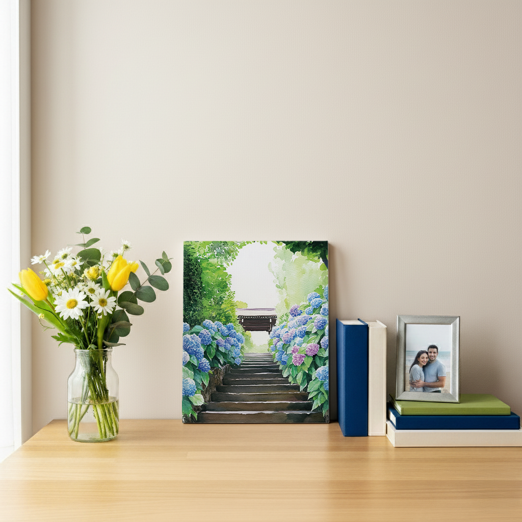 Meigetsu-in Canvas Art — Kamakura Healing Voyage