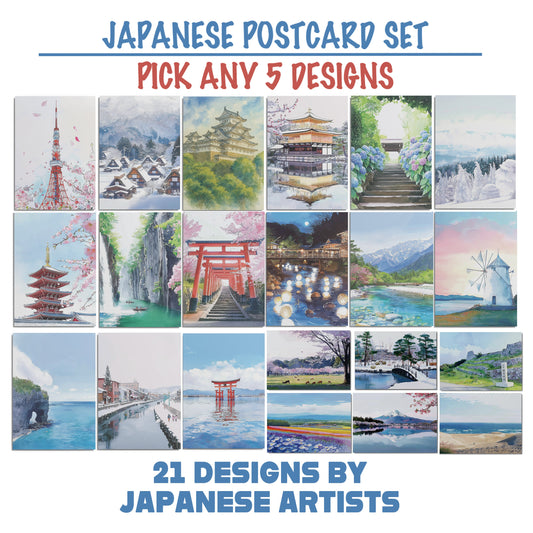 Japan Scenic Postcard — Set of 5 Healing Voyage
