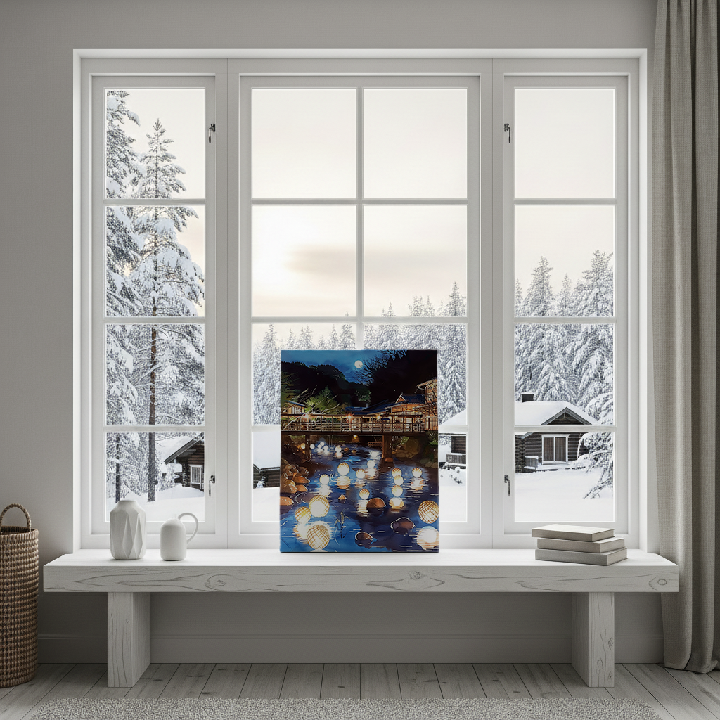 Kurokawa Onsen Canvas Art — Kumamoto Healing Voyage