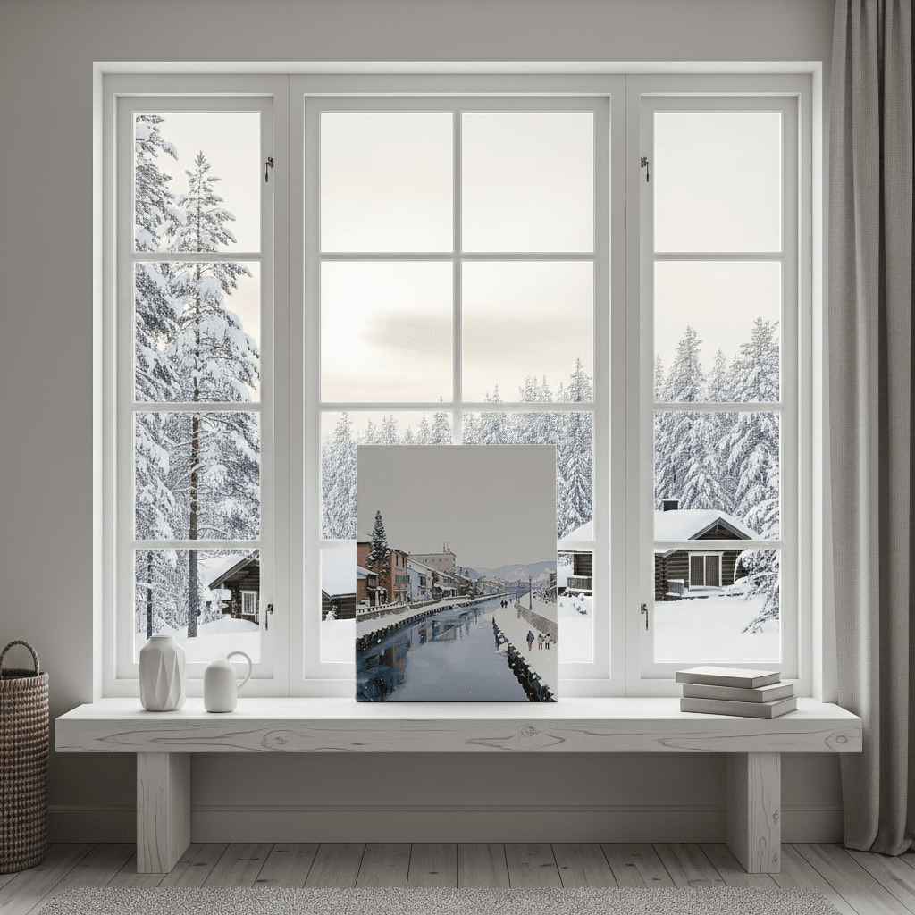 Otaru Canal Canvas Art — Hokkaido Healing Voyage