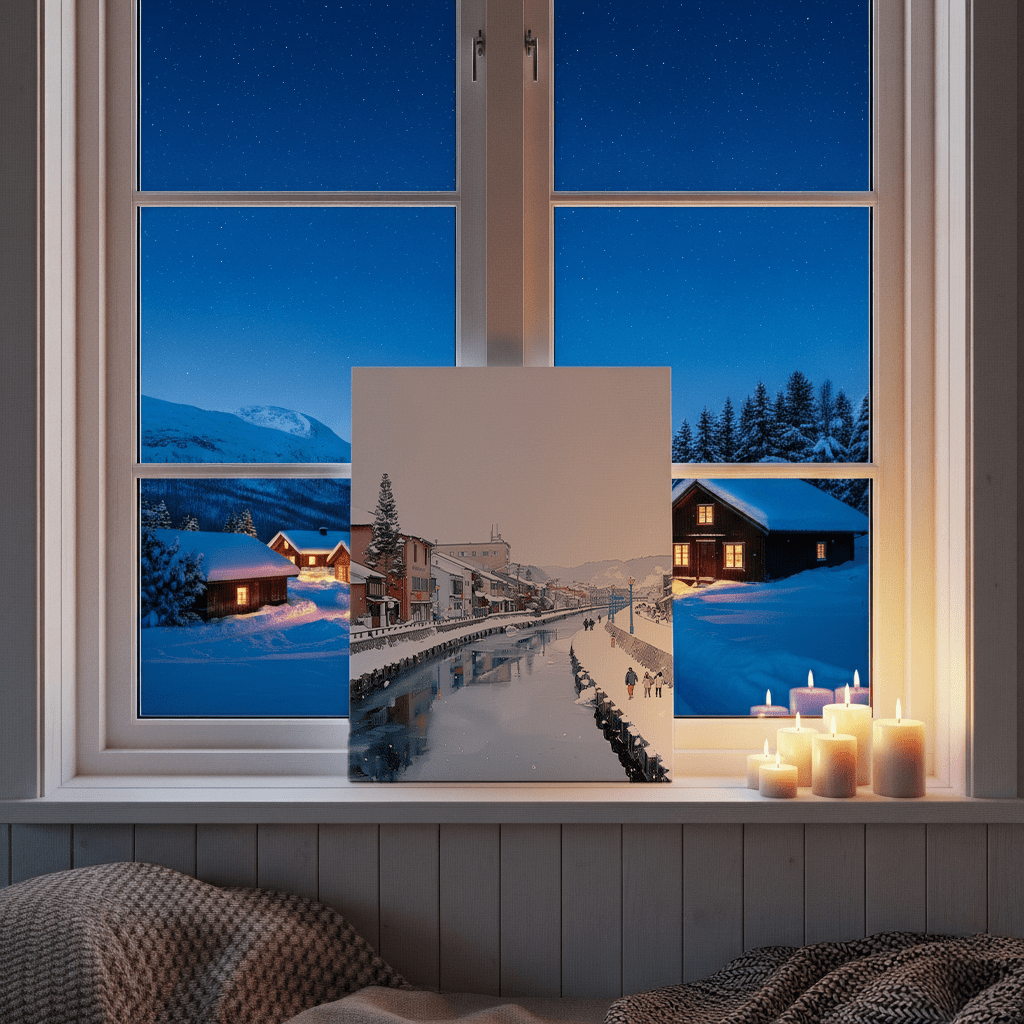 Otaru Canal Canvas Art — Hokkaido Healing Voyage