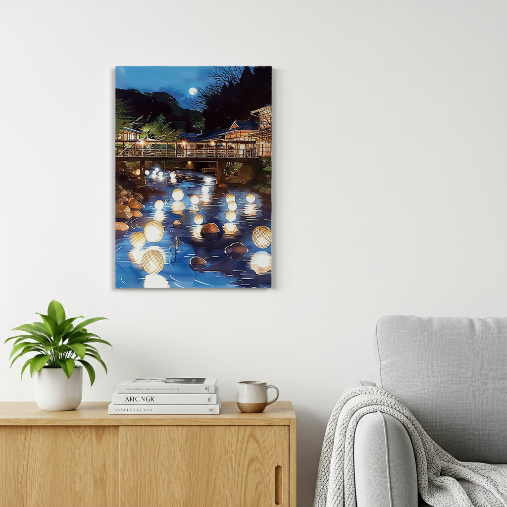 Kurokawa Onsen Canvas Art — Kumamoto Healing Voyage
