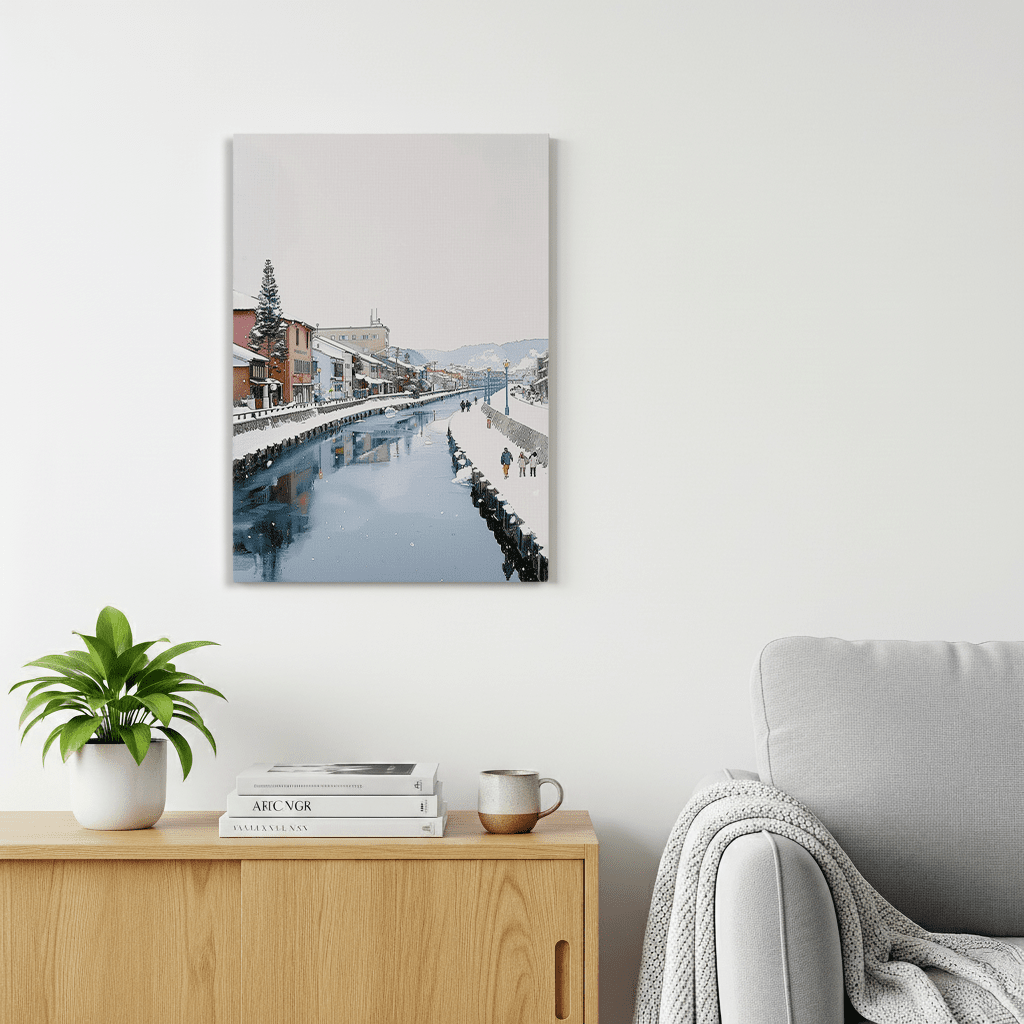 Otaru Canal Canvas Art — Hokkaido Healing Voyage