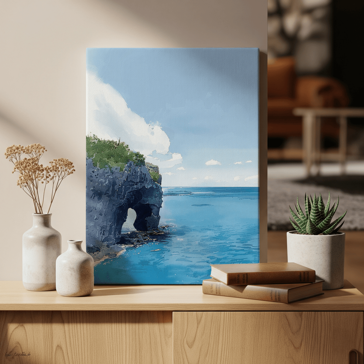 Cape Manzamo Canvas Art — Okinawa Healing Voyage