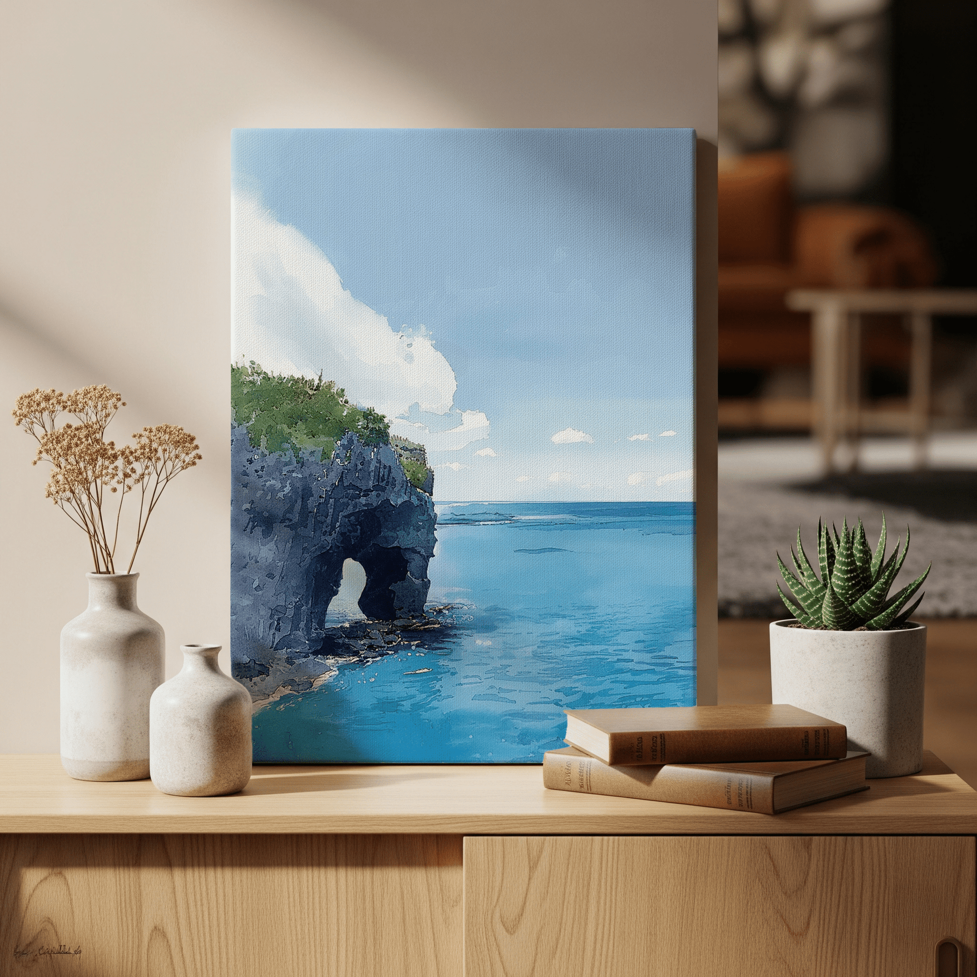 Cape Manzamo Canvas Art — Okinawa Healing Voyage