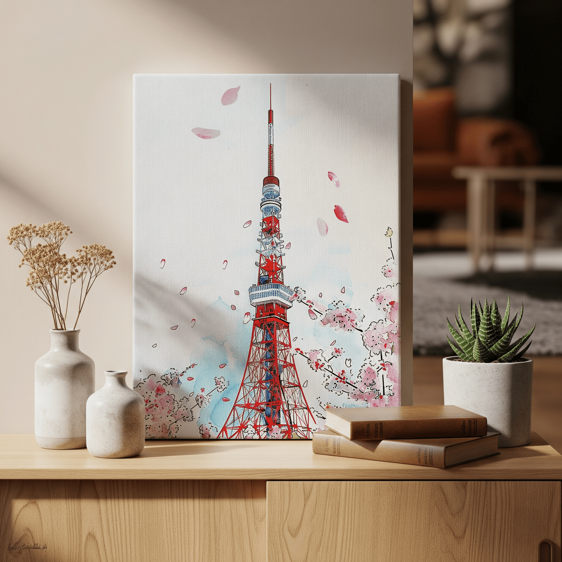 Tokyo Tower Canvas Art Healing Voyage