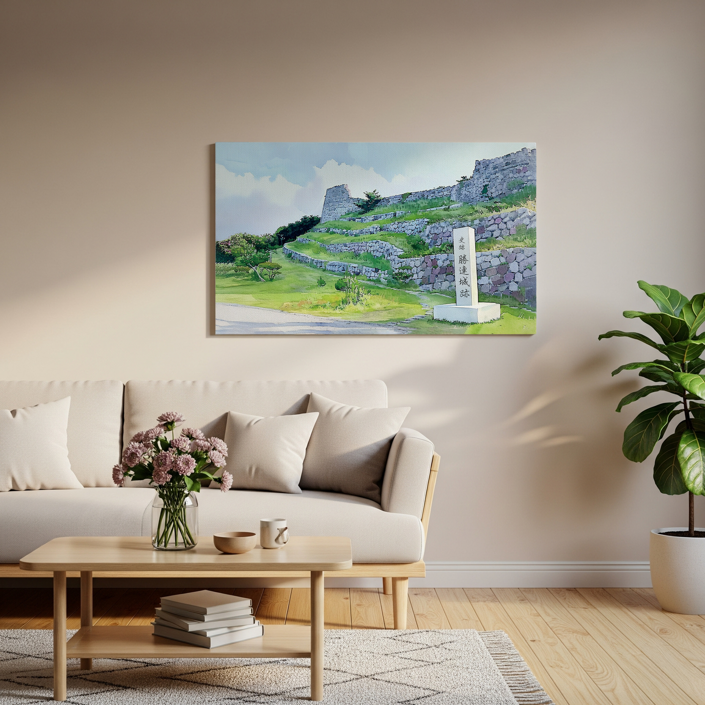 Katsuren Castle Ruins Canvas Art —Okinawa Healing Voyage