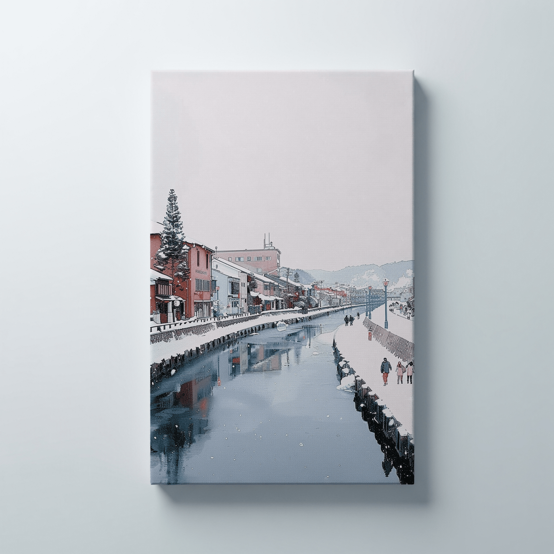 Otaru Canal Canvas Art — Hokkaido Healing Voyage