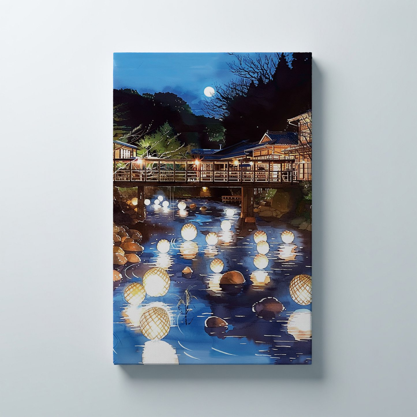Kurokawa Onsen Canvas Art — Kumamoto Healing Voyage