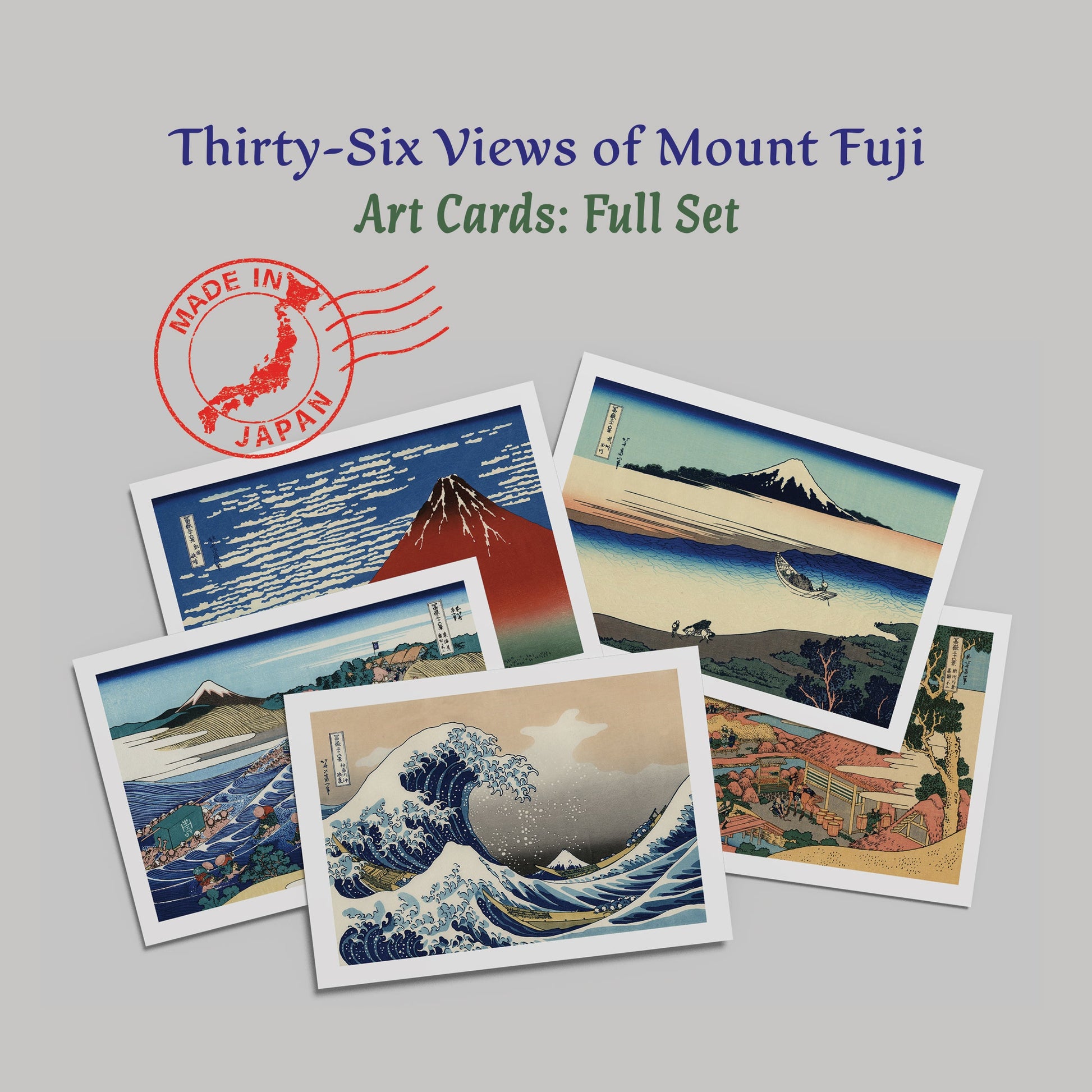 Thirty-six Views of Mount Fuji by Hokusai — Art Cards: Full Set Healing Voyage