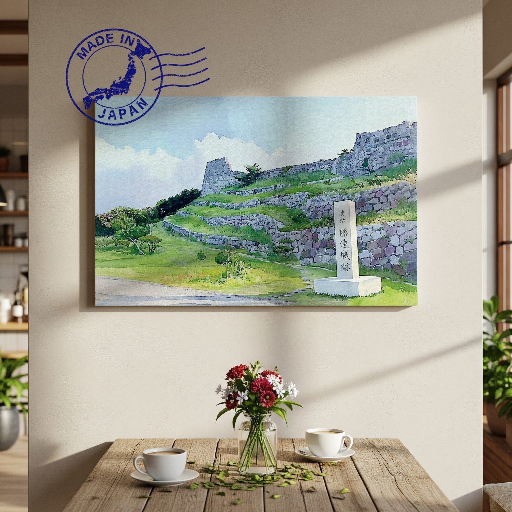 Katsuren Castle Ruins Canvas Art —Okinawa Healing Voyage