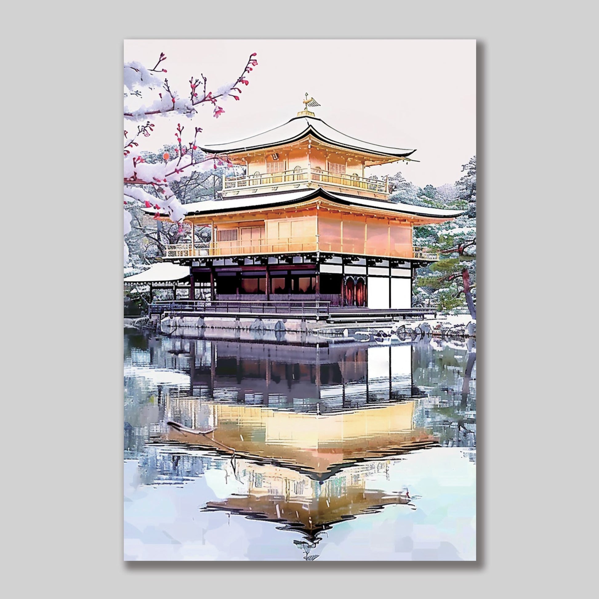 Kinkaku-ji Postcard — Kyoto Healing Voyage