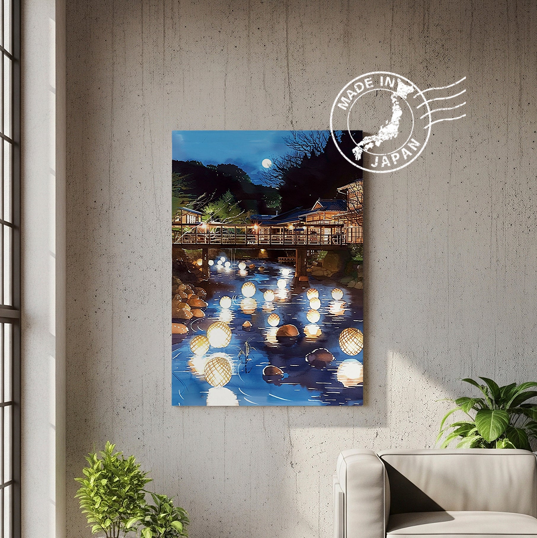 Kurokawa Onsen Canvas Art — Kumamoto Healing Voyage