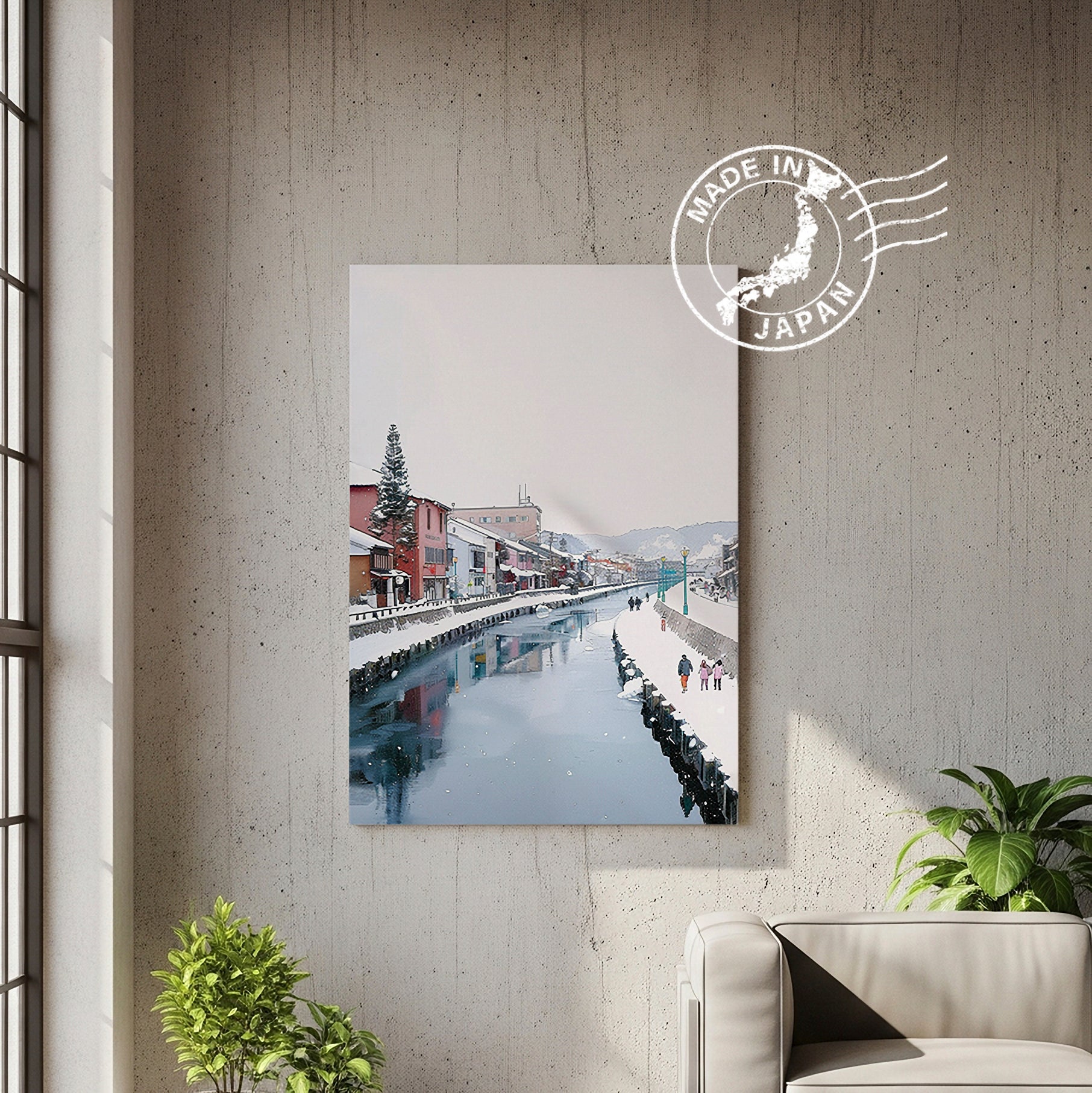 Otaru Canal Canvas Art — Hokkaido Healing Voyage