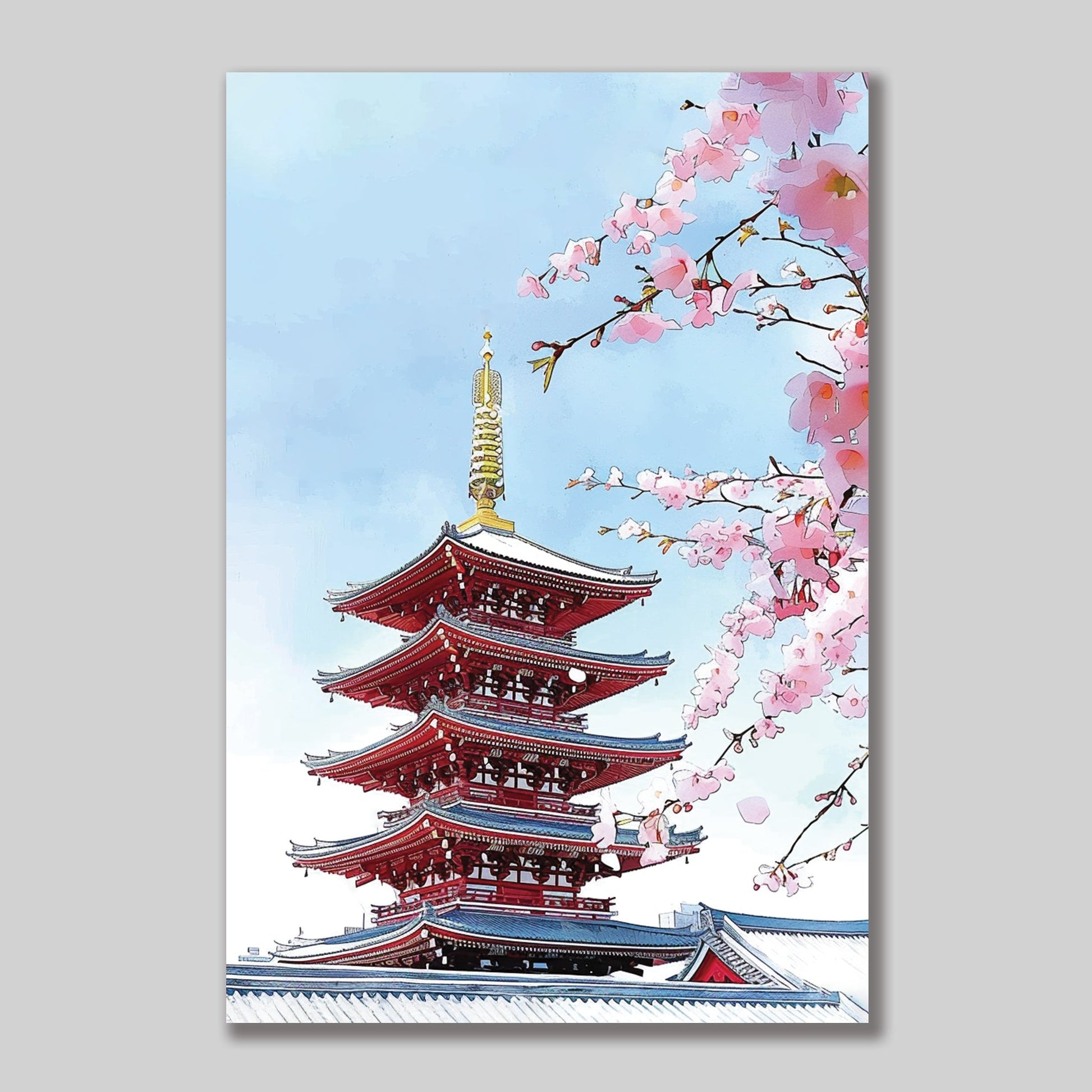 Senso-ji Postcard — Tokyo Healing Voyage