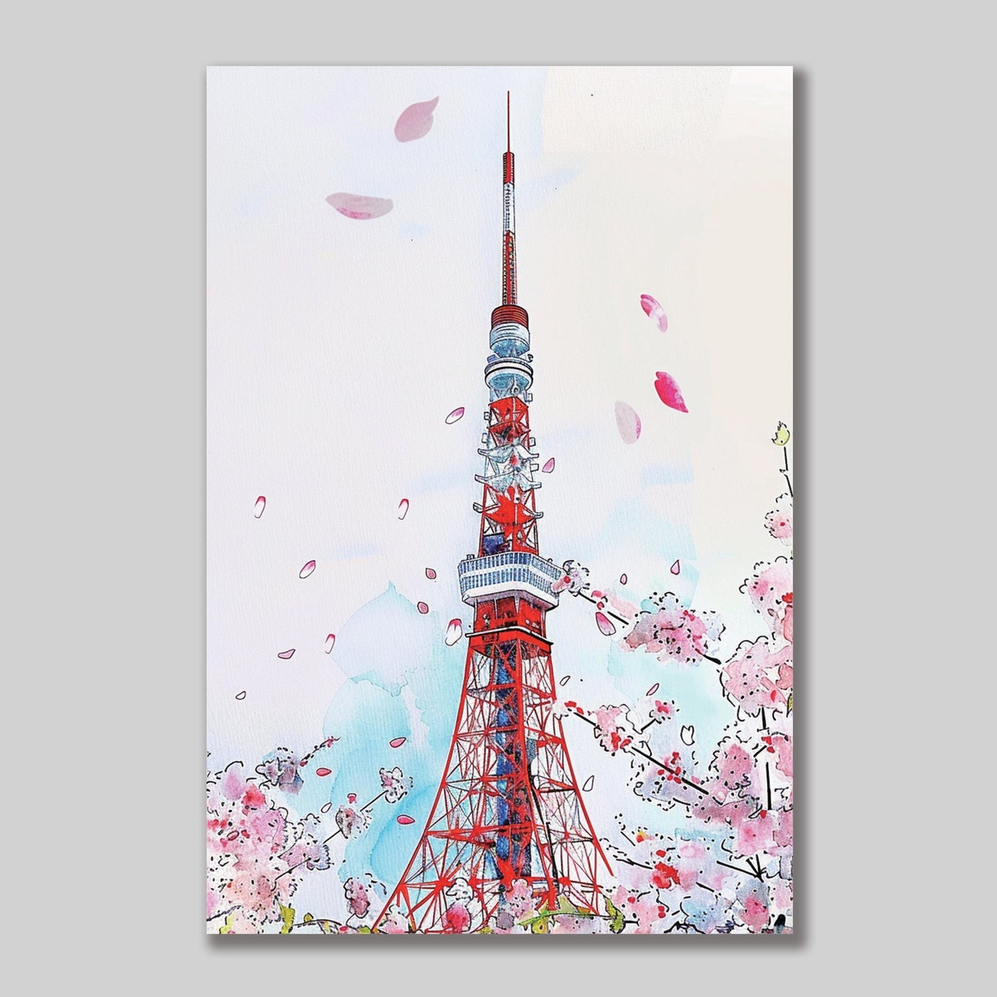 Tokyo Tower Postcard Healing Voyage
