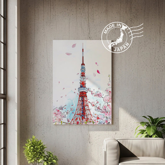 Tokyo Tower Canvas Art Healing Voyage